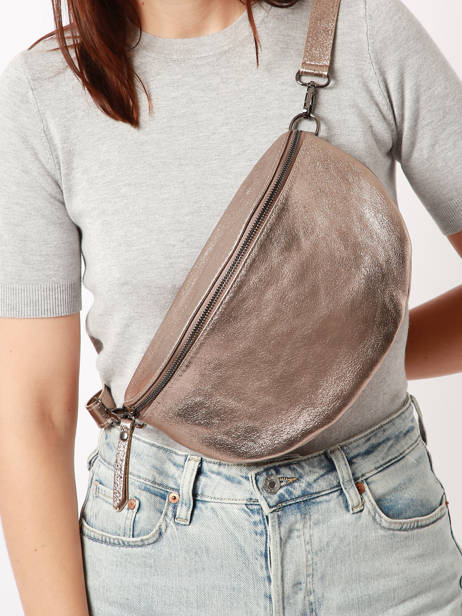 Sac Banane Nine Cuir Milano Marron nine NI21123 vue secondaire 1